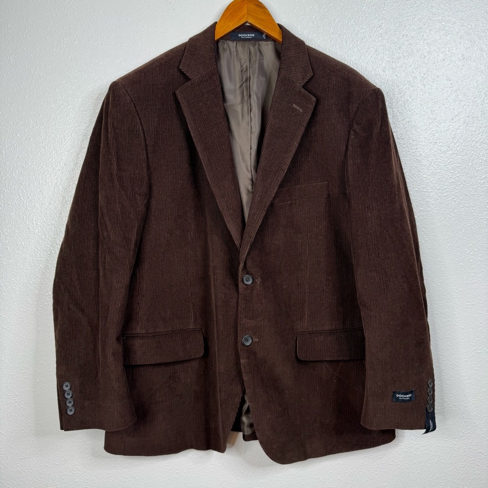 Dockers NWOT‎ Brown Corduroy Sport Coat Blazer Size 44 Short